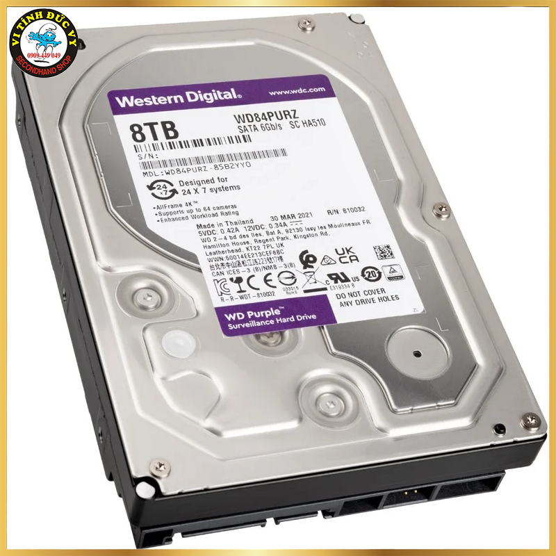 HDD Western 8T Purrple (QSD)